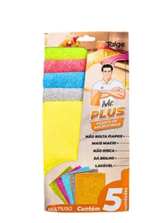 PANO MULTIUSO MICROFIBRA C/5 - 30CMX38CM - UN - TALGE