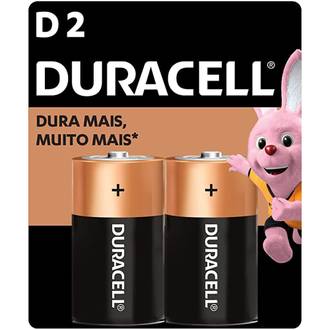PILHA ALCALINA GRANDE D COM 2 UNIDADES - UN - DURACELL