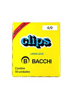 CLIPS GALVANIZADO N.4/0 C/50 - PCT 25 - BACCHI