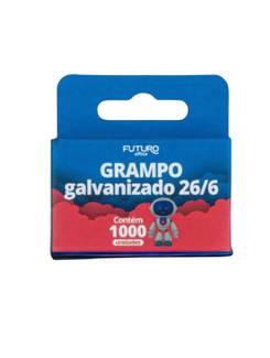 GRAMPO GALVANIZADO 26/6 C/1000 - FO262202 - CX 10 - FUTURO