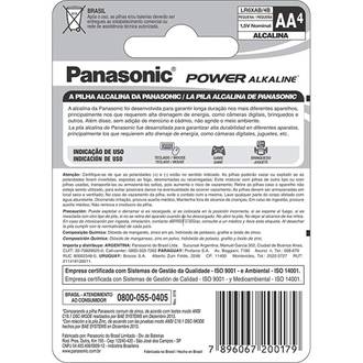 PILHA ALCALINA PEQUENA AA C/4 - LR6XAB/B4 - UN - PANASONIC