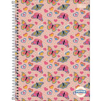 CADERNO UNIV CAPA DURA 10X1 160FLS - PEPPER FEM - UN - TILIBRA