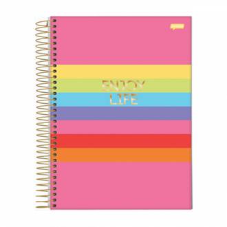 CADERNO UNIV CAPA DURA 10X1 160FLS - WISH - UN - JANDAIA