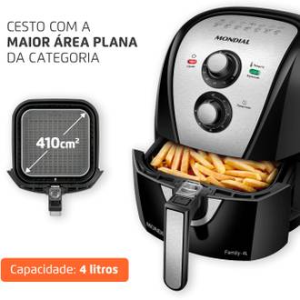 FRITADEIRA AIR FRYER 4L AFN-40-PI 127V - GRAFITE/ INOX - UN - MONDIAL