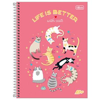 CADERNO UNIV CAPA DURA 10X1 200FLS - MAIS+ FEM - UN - TILIBRA