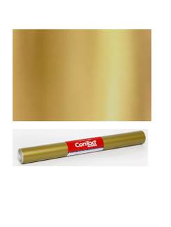 FILME AUTOADESIVO 45CMX2M 80 MICRAS - FOSCO 100715 - METALICO OURO - UN - CON-TACT