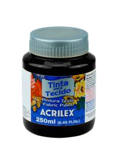 TINTA TECIDO FOSCA 250ML 04125 - PRETO - UN - ACRILEX