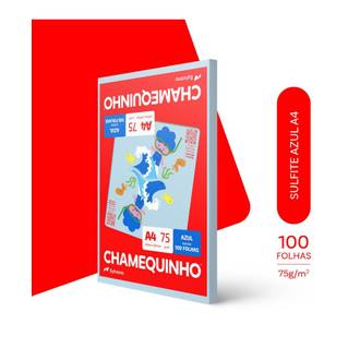 PAPEL CHAMEQUINHO  75G 100FLS - AZUL - CX 25 - CHAMEX
