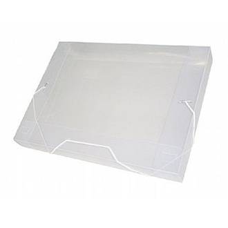 PASTA ELASTICO PLASTICA 4CM OFICIO - 1024 - CRISTAL - UN - ACP