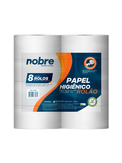 PAPEL HIGIENICO NOBRE C/8 300M - 100% CELULOSE - 59876 - UN - NOBRE