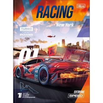 CADERNO BROCHURAO CAPA DURA 80FLS - 305758 - XRACING - UN - TILIBRA