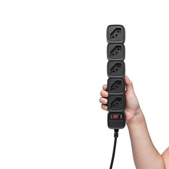 FILTRO DE LINHA 5 TOMADAS 10A 2P+T 1M - EPE 205 - PRETO - UN - INTELBRAS