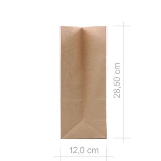 SACO DE PAPEL KRAFT PARDO  - 28,5x24x12 - PCT 50 - CROMUS