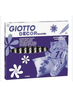 CANETA PARA TECIDO AGIOTO DECOR TEXTIL - 4954 - PRETO - CX 12 - GIOTTO