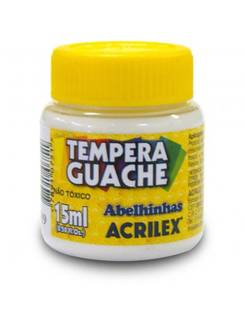 TINTA GUACHE 15ML  - BRANCO - CX 12 - ACRILEX