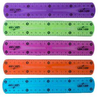 REGUA FLEXIVEL COLORIDA 20CM 4567 - UN - LEO E LEO