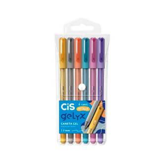 CANETA GEL GELYX  METALICA C/6 1,0MM - 57118 - UN - CIS