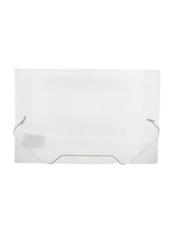 PASTA ELASTICO PLASTICA 2CM 1/2 OFICIO - 1018 - CRISTAL - PCT 10 - ACP