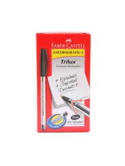CANETA TRILUX 032 1,0MM - PRETO - CX 50 - FABER
