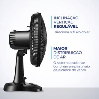 VENTILADOR DE MESA 30CM VSP-30-B - 220V - 6 PAS - PRETO - UN - MONDIAL