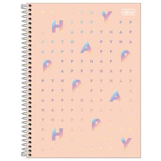 CADERNO UNIV CAPA DURA 12X1 192FLS - HAPPY - UN - TILIBRA
