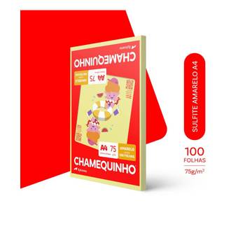 PAPEL CHAMEQUINHO  75G 100FLS - AMARELO - UN - CHAMEX