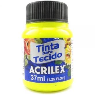 TINTA TECIDO FLUOR 37ML 04040 - AMARELO LIMAO - UN - ACRILEX