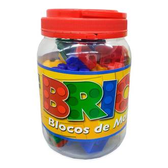 BRICKS BLOCOS DE MONTAR POTE 4747 - 56 PCS - UN - PAIS E FILHOS