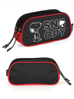 ESTOJO ESCOLAR TRIPLO SNOOPY - ET49728SN - PRETO - UN - LUXCEL