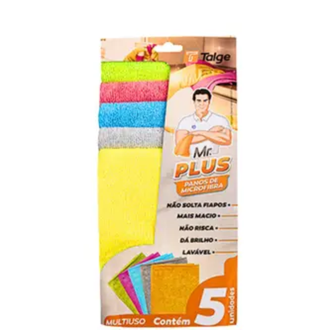 PANO MULTIUSO MICROFIBRA C/5 - 30CMX38CM - UN - TALGE
