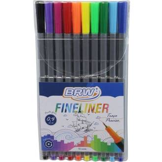CANETA FINE LINER C/10 0.4MM - FI0001 - CX 24 - BRW
