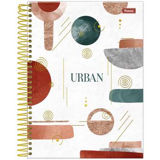 CADERNO COLEGIAL CAPA DURA 1X1 80FLS - URBAN - PCT 4 - FORONI