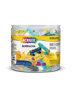 BORRACHA SKATE SORTIDA - CX 12 - ACRILEX