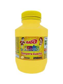TINTA GUACHE 250ML  - AMARELO - PCT 3 - RADEX