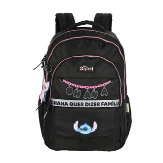 MOCHILA P/NB STITCH MJ50081SC - OHANA - PRETO - UN - LUXCEL