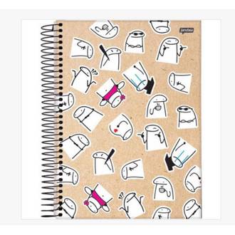 CADERNO UNIV CAPA DURA 10X1 160FLS - FLORK - PCT 4 - JANDAIA