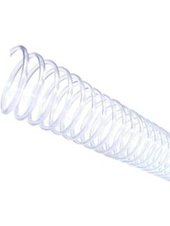 ESPIRAL P/ENCADERNACAO 23MM P/140FLS- C/10 - TRANSPARENTE - UN - TECKLINE