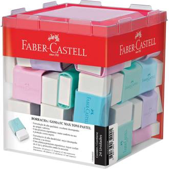BORRACHA MAX TONS PASTEL 7024MAR - CX 24 - FABER