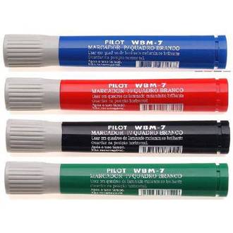 MARCADOR PINCEL QUADRO BRANCO C/4 CORES WBM-7 - PCT 12 - PILOT
