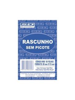 RASCUNHO SEM PICOTE 50 FOLHAS - 80X115MM - 10057 - UN - SAO DOMINGOS