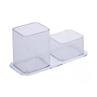 PORTA CANETA DUPLO DELLOCOLOR 3030 - CRISTAL - UN - DELLO