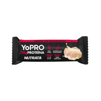 BARRA PROTEINA YOPRO 55G - CHOC BRANCO/MORANGO - UN - NUTRATA