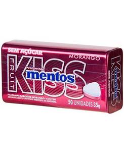PASTILHA MENTOS KISS 35G - MORANGO - UN - PERFETTI VAN MELLE