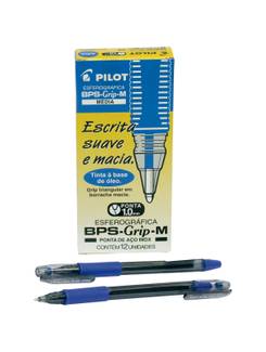 CANETA BPS GRIP 1,0MM - AZUL - CX 12 - PILOT