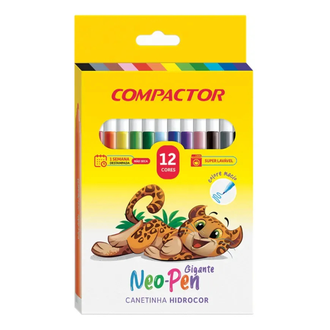 CANETA HIDROGRAFICA NEO PEN C/12 CORES - UN - COMPACTOR