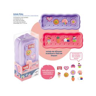 ESTOJO ESCOLAR SILICONE HOLIC PICKY - 912961 - UN - TRIS