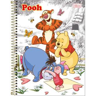 CADERNO UNIV CAPA DURA 10X1 160FLS - 397822 - POOH - UN - TILIBRA