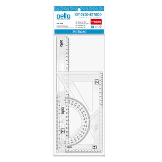 KIT GEOMETRICO 1° GRAU ACRILIC C/ 4 PEÇAS - 8720 - UN - DELLO