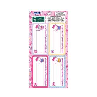 ETIQUETA ADESIVA IDENTIFICACAO 40X80MM - C/8 - HELLO KITTY - UN - JANDAIA