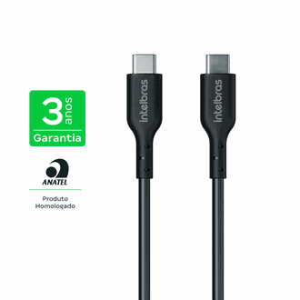 CABO USB C - USB C PVC 2M - 240W - EUCC 20PP - PRETO - UN - INTELBRAS